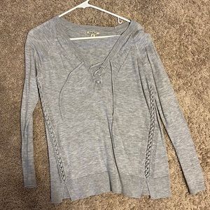 Grey Lucky brand blouse